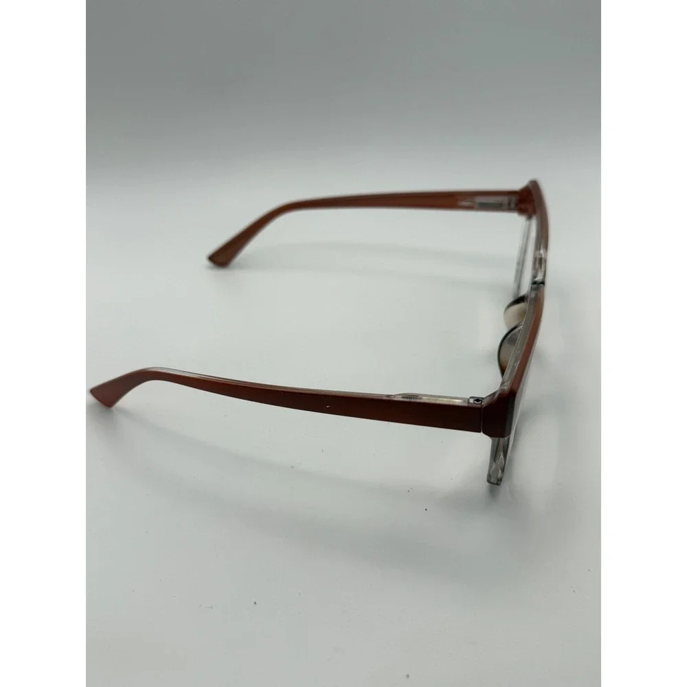 Square Reading Glasses +3.00 Translucent brown cheetah frame Unisex Magnifier
